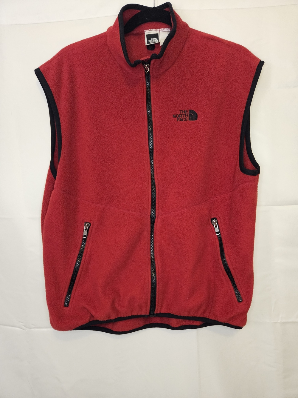 90s Vintage The North Face Full Zip Fleece Vest Red Gorpcore Hiking Men's Large